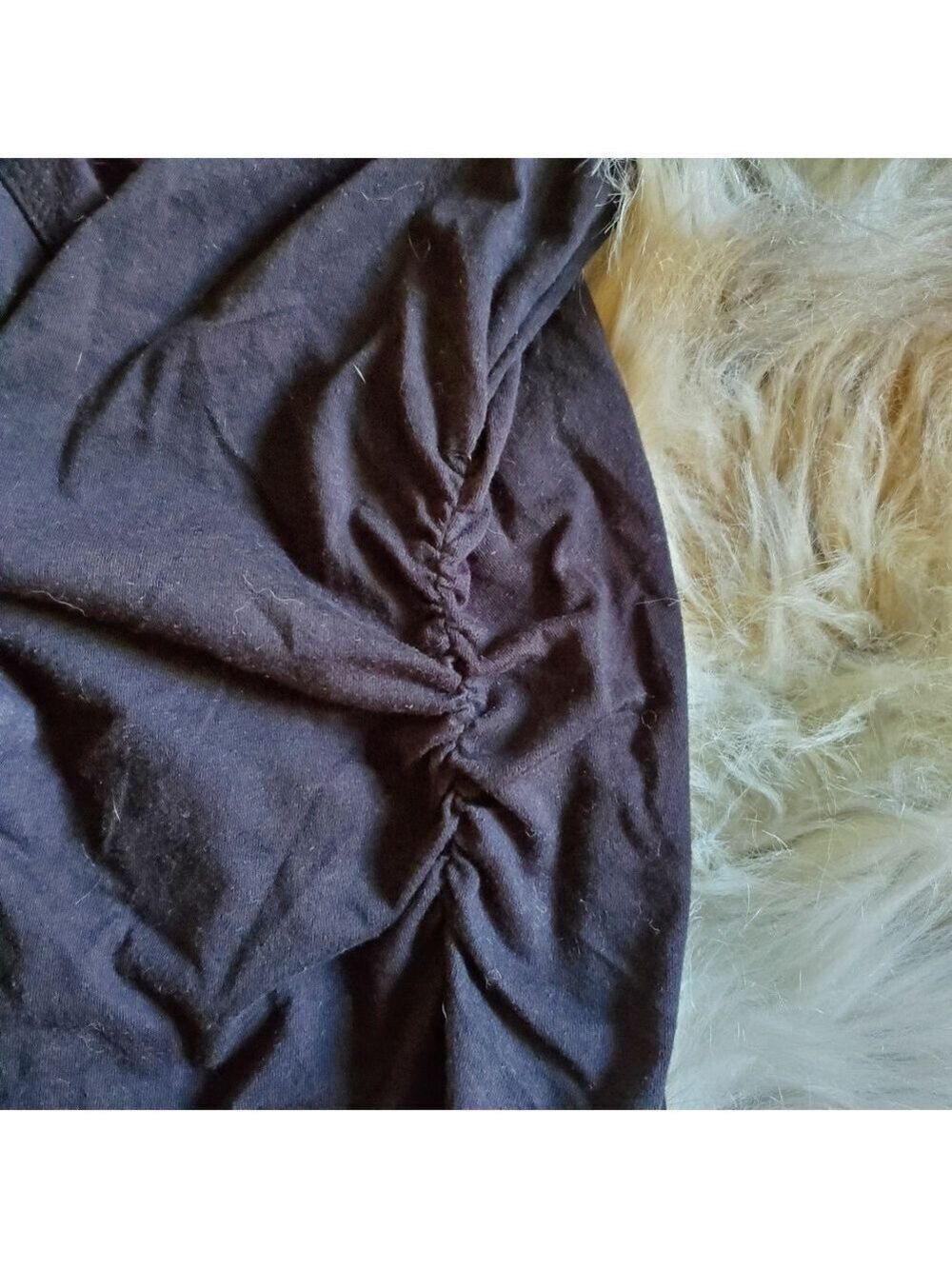 Black Cardigan Ruched - Picture 3 of 4